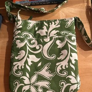 thirty-one Green and White Floral Crossbody